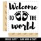 Welcome to the World Baby Shower Pregnancy Square Rubber Stamp for Stamping Crafting